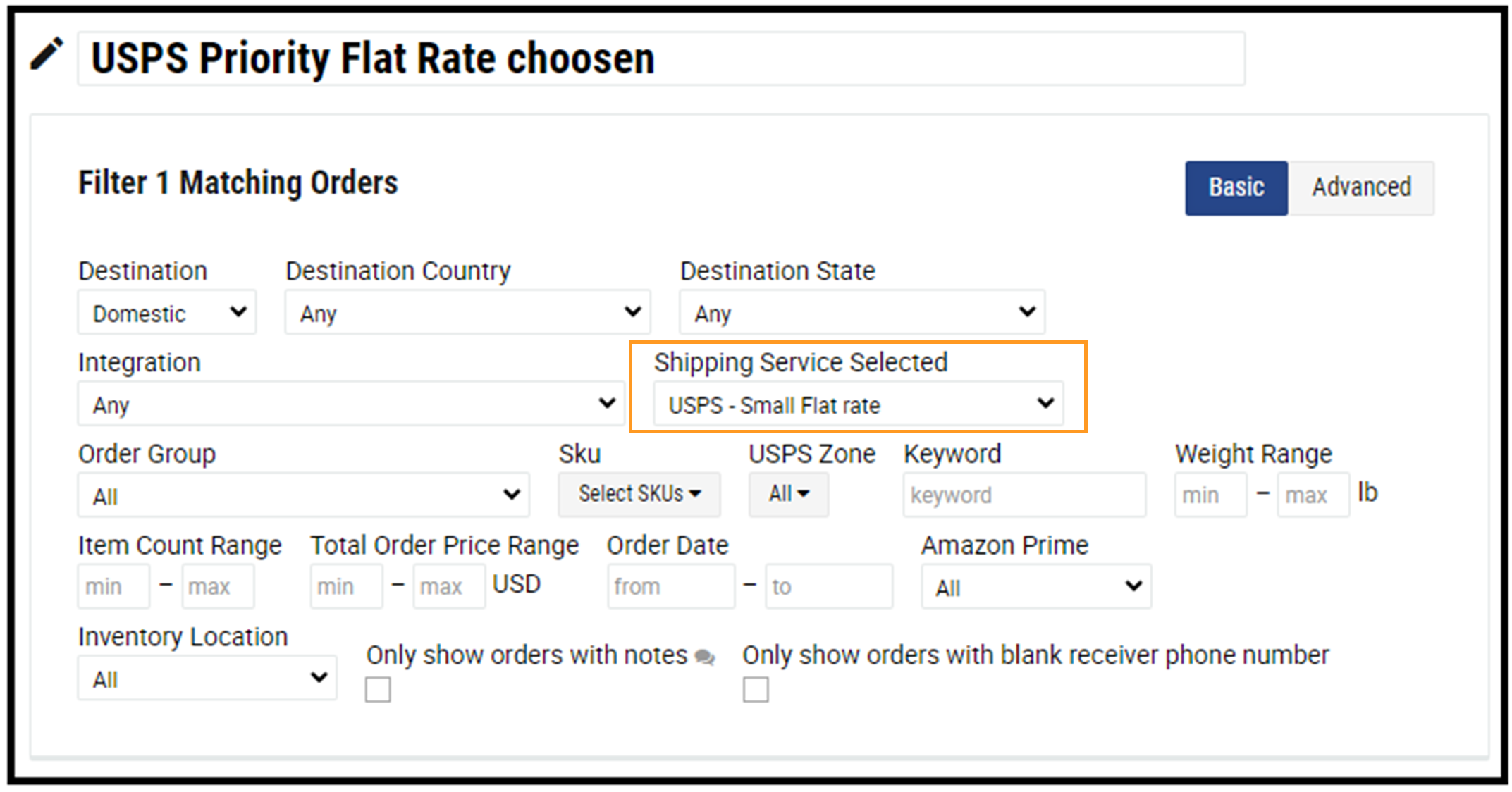 XPS Ship Automation Rule Select Package Type