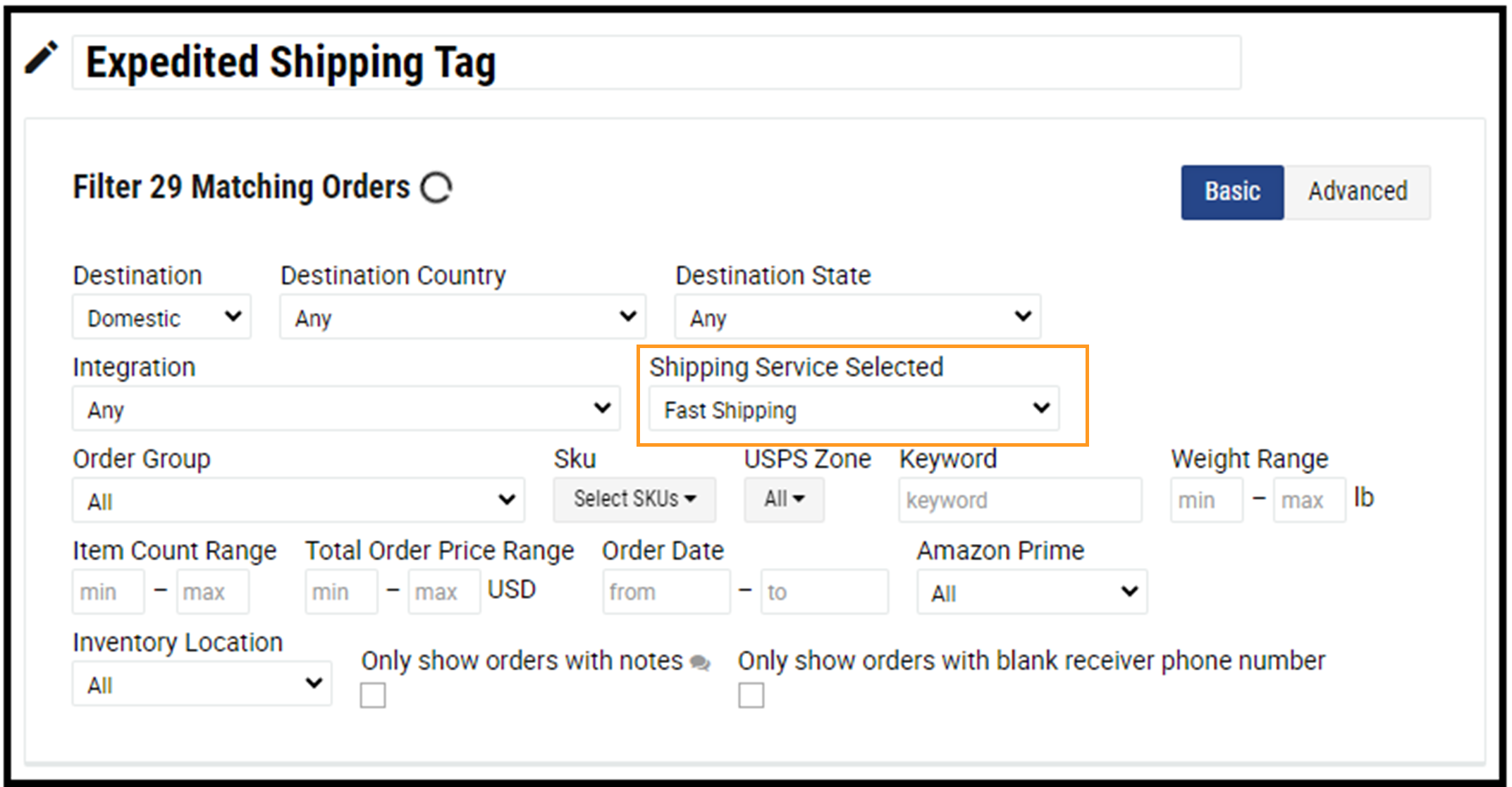 XPS Ship Automation Rule Add Tag