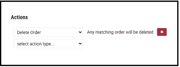 XPS Ship Automation Rule Delete Order action