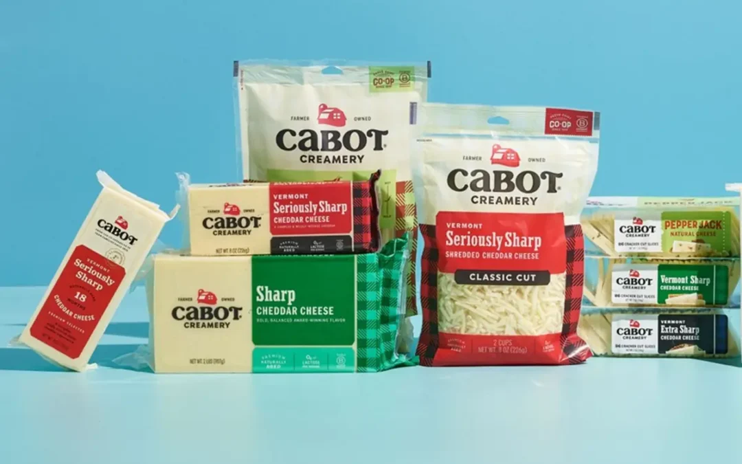 Various packages of Cabot Creamery cheese